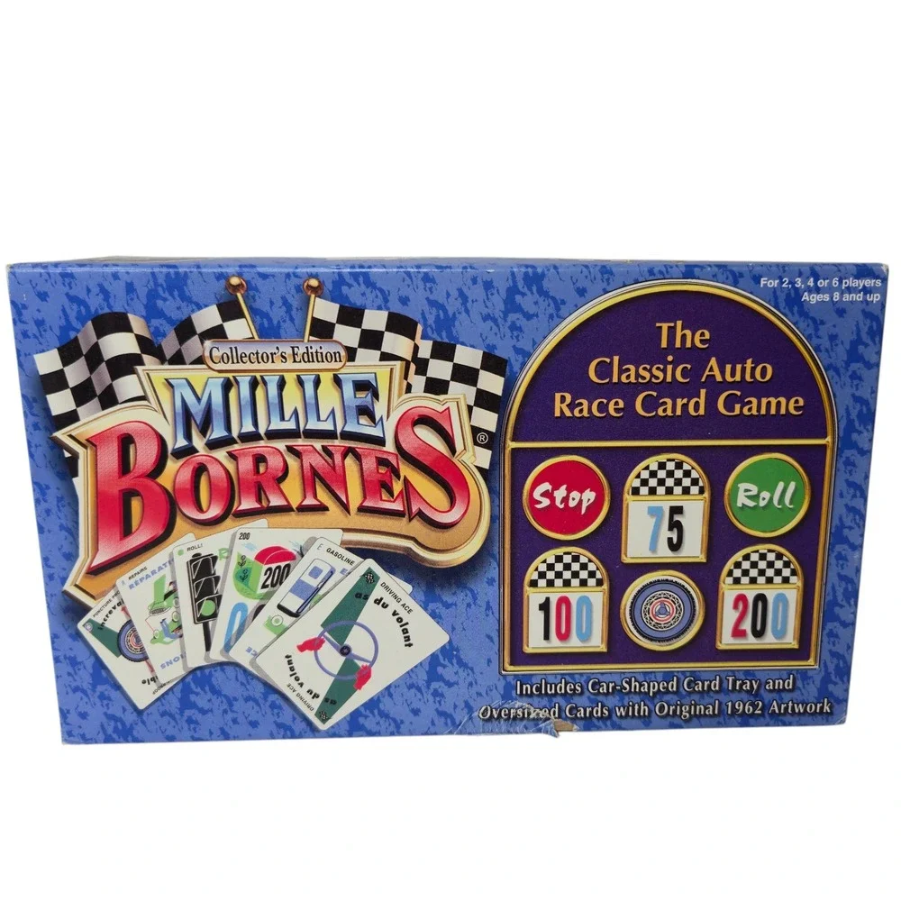 Mille Bornes Card Game Collector's‎ Edition Winning Moves 2003 Complete Family